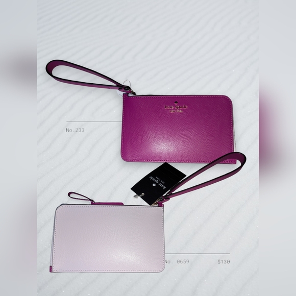 NWT Kate Spade Bicolor L zip Wristlet in Baja Rose - Picture 12 of 12